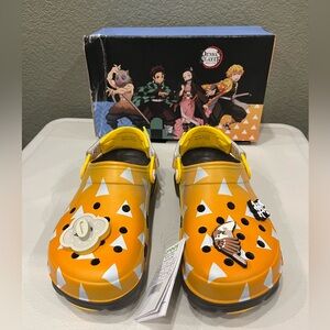 NEW Demon Slayer Zenitsu All Terrain Clog Crocs Men’s Size 10 M 12 W- NWT